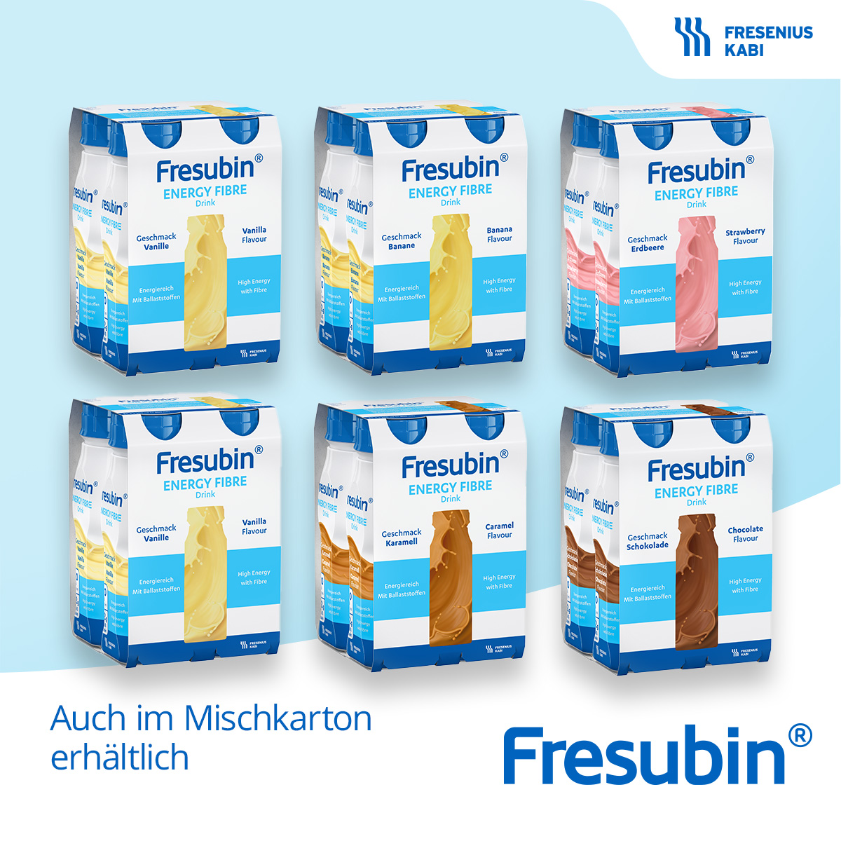 FRESUBIN ENERGY Fibre DRINK Mischkarton Trinknahrung