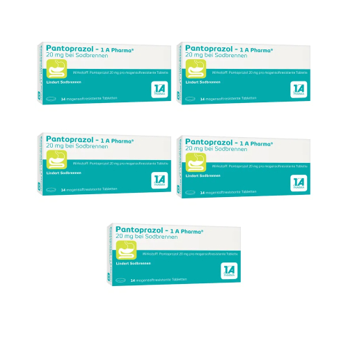 PANTOPRAZOL-1A Pharma 20mg Sodbrennen Tabletten (5x14St)