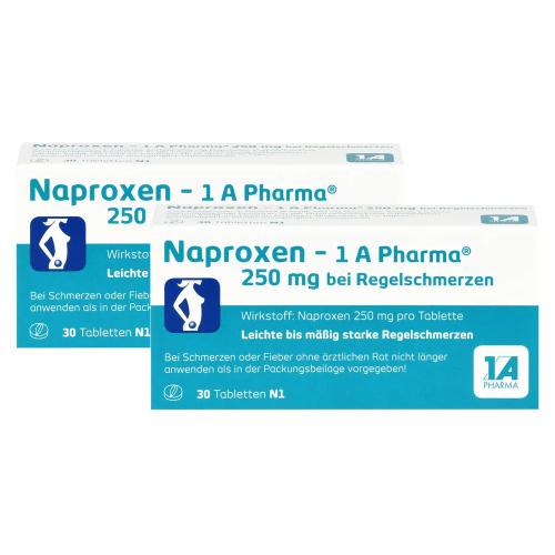 NAPROXEN-1A Pharma 250 mg b.Regelschmerzen Tabl. Set (2x30St)