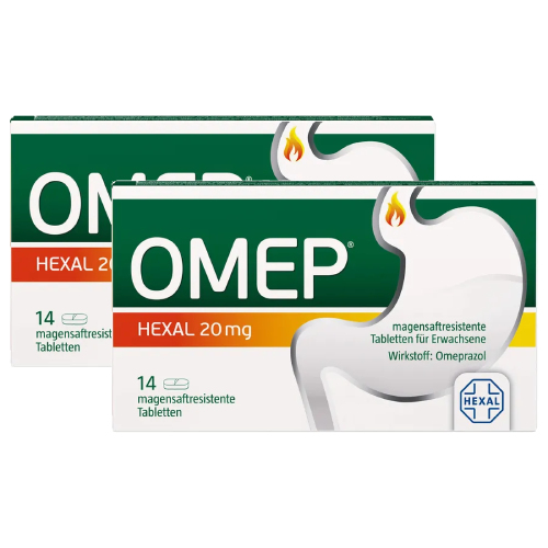 OMEP HEXAL 20 mg magensaftresistente Tabletten Set (2x14St)