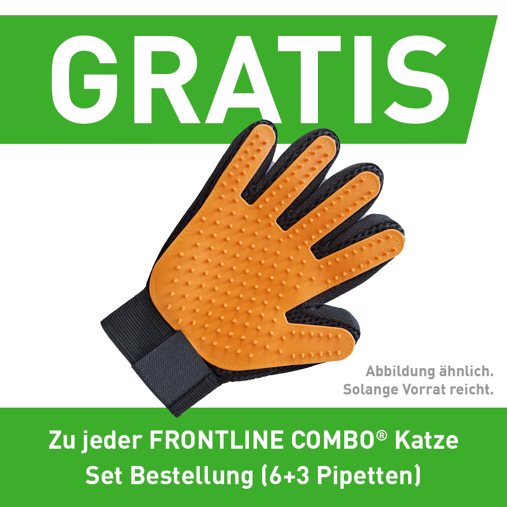 FRONTLINE COMBO® 6St + 3St mit gratis Fellpflegehandschuh