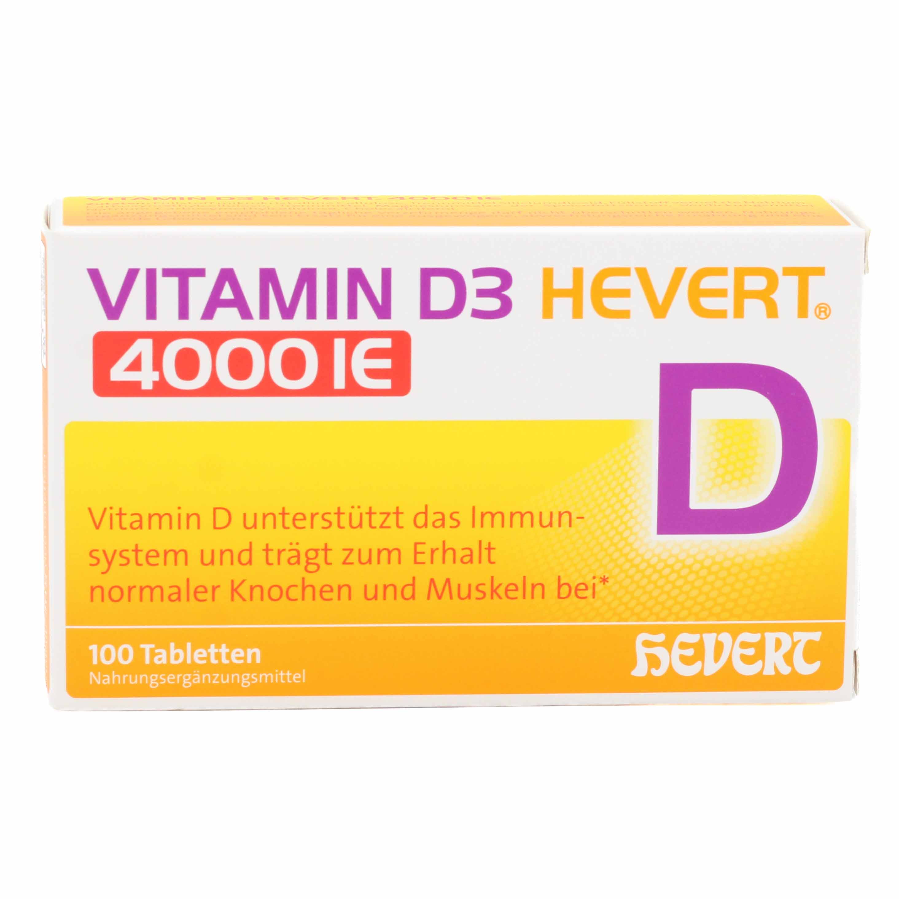 VITAMIN D3 HEVERT 4000 I.E. Tabletten