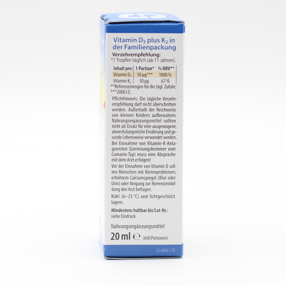 VITAMIN D3K2 Öl forte 2000 I.E. D3+K2 Dr.Jacob's