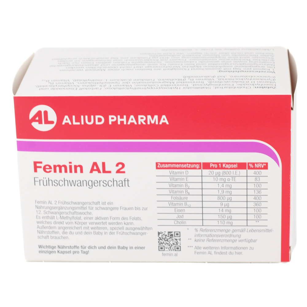 FEMIN AL 2 Frühschwangerschaft Hartkapseln
