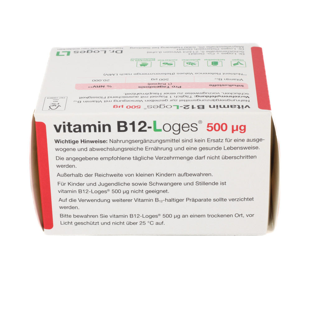 VITAMIN B12-LOGES 500 μg Kapseln