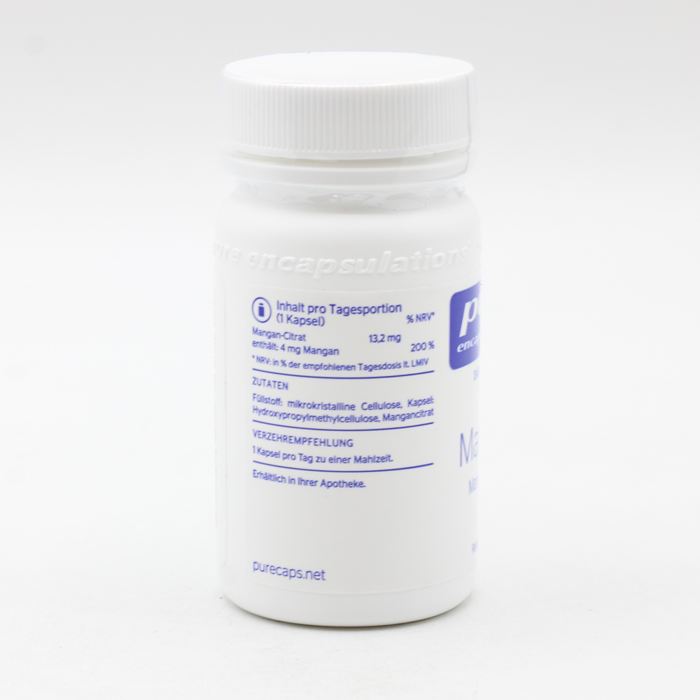 PURE ENCAPSULATIONS Mangan Mangancitrat Kapseln