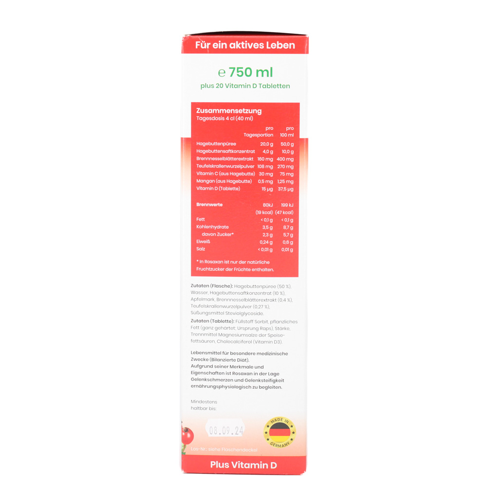 ROSAXAN flüssig+Vitamin D Tabletten 20 St