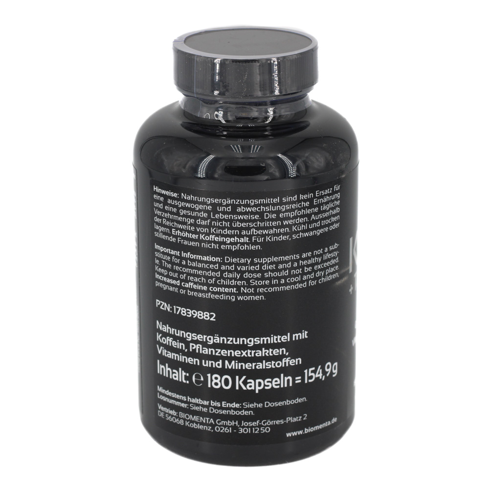 BIOMENTA Koffein+Taurin+Guarana Kapseln