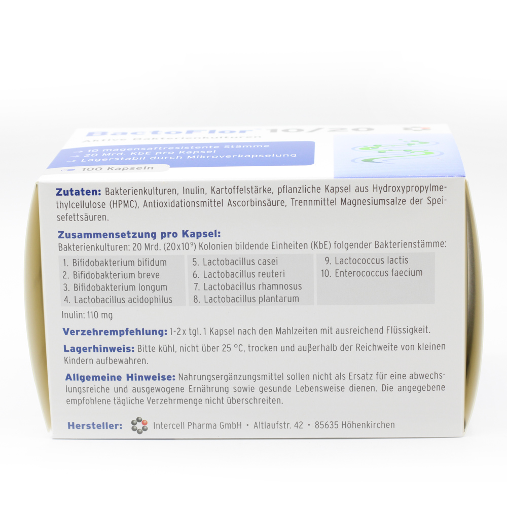 BACTOFLOR 10/20 Kapseln Doppelpackung (2x100 St)