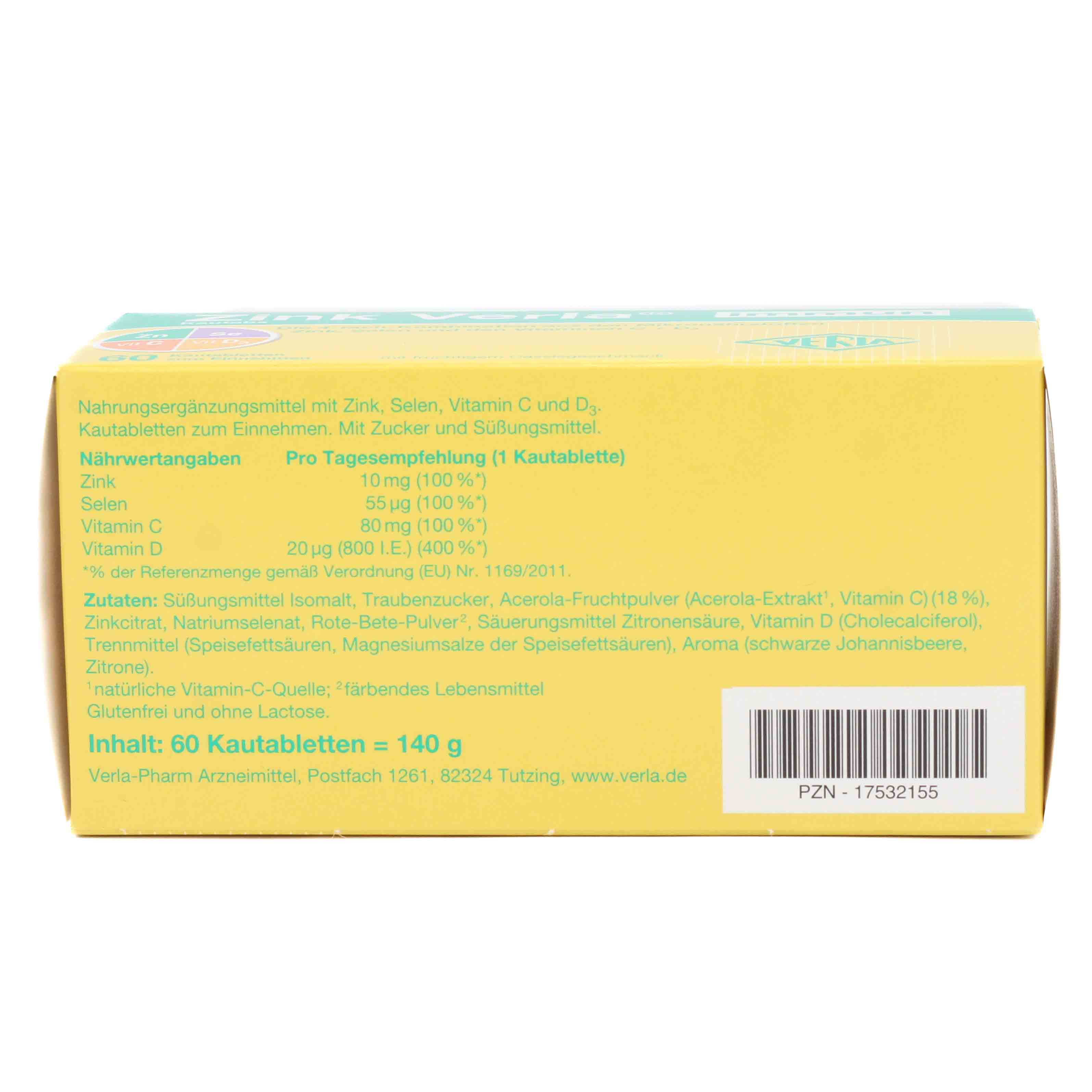 ZINK VERLA immun Kautabs