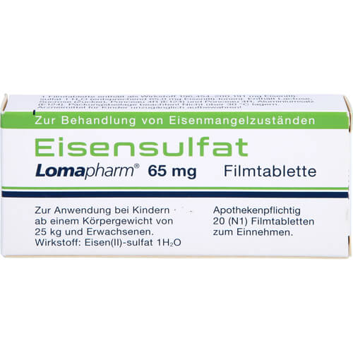 EISENSULFAT Lomapharm 65 mg überzogene Tab.