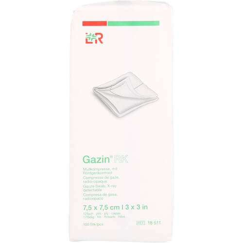 GAZIN Mullkomp.7,5x7,5 cm unsteril 12fach RK