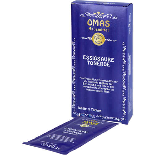 ESSIGSAURE TONERDE Baumwollkompressen