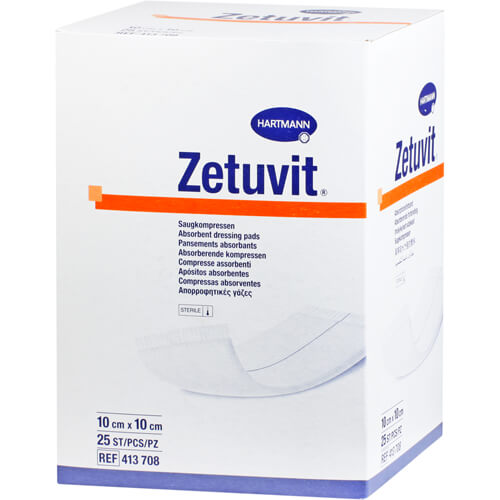 ZETUVIT Saugkompressen steril 10x10 cm