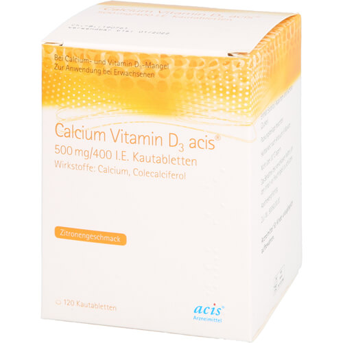 CALCIUM VITAMIN D3 acis 500 mg/400 I.E. Kautabl.