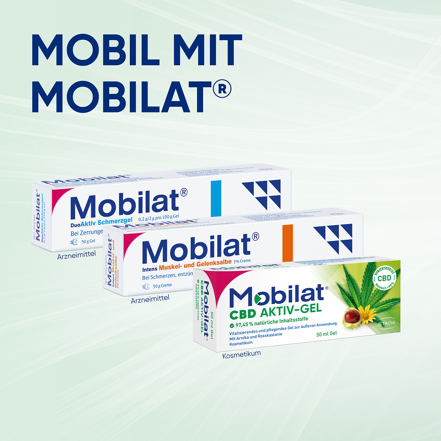 Mobilat® CBD Aktiv-Gel: vitalisierend, beruhigend, pflegend. Für beanspruchte Körperpartien.