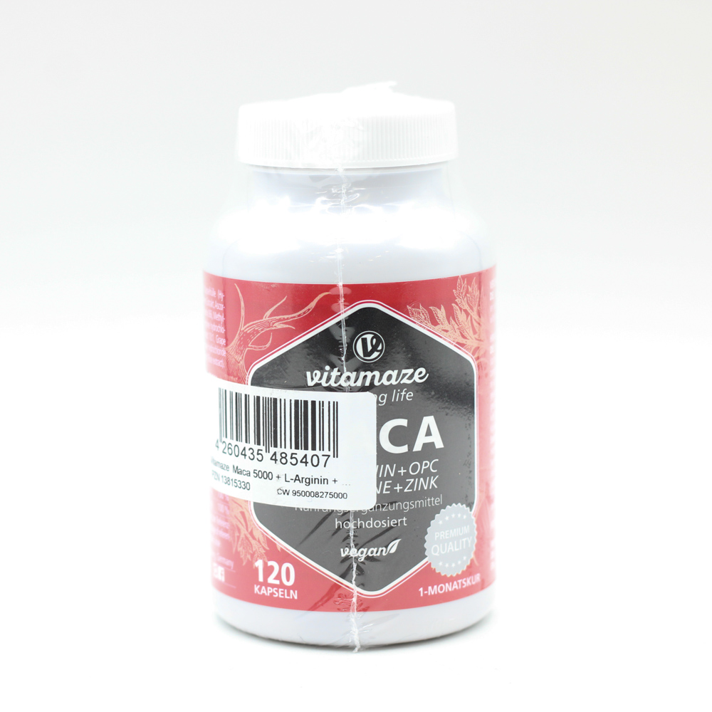 MACA 10:1 hochdosiert+L-Arginin+OPC+Vit.vegan Kps.