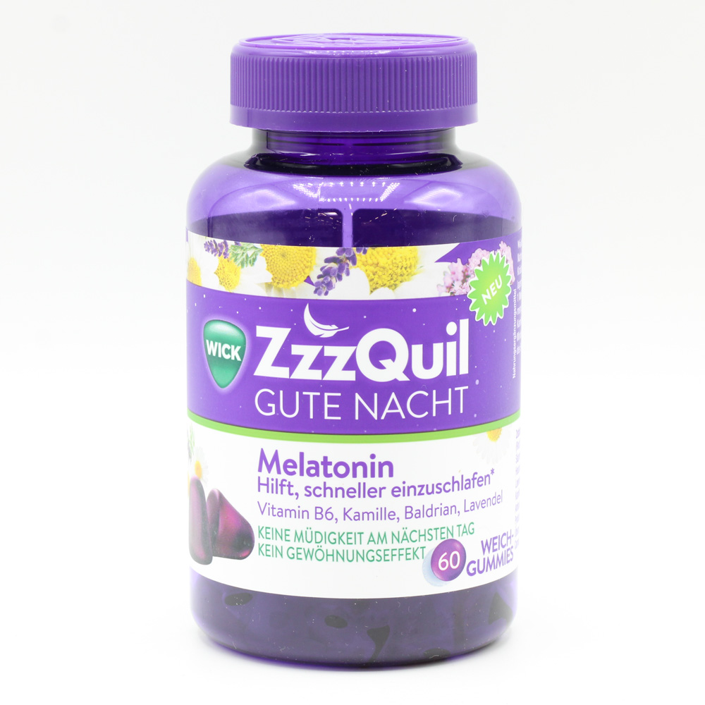 WICK ZzzQuil Gute Nacht Einschlafhilfe mit Melatonin (2x60 St)
