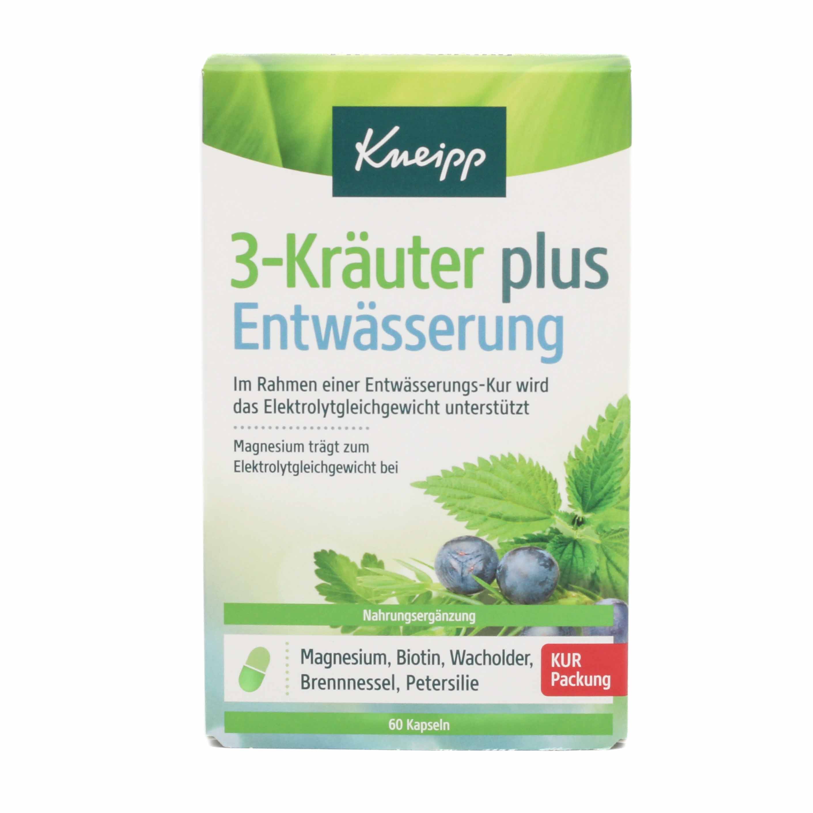 KNEIPP 3-Kräuter plus Entwässerung Kapseln