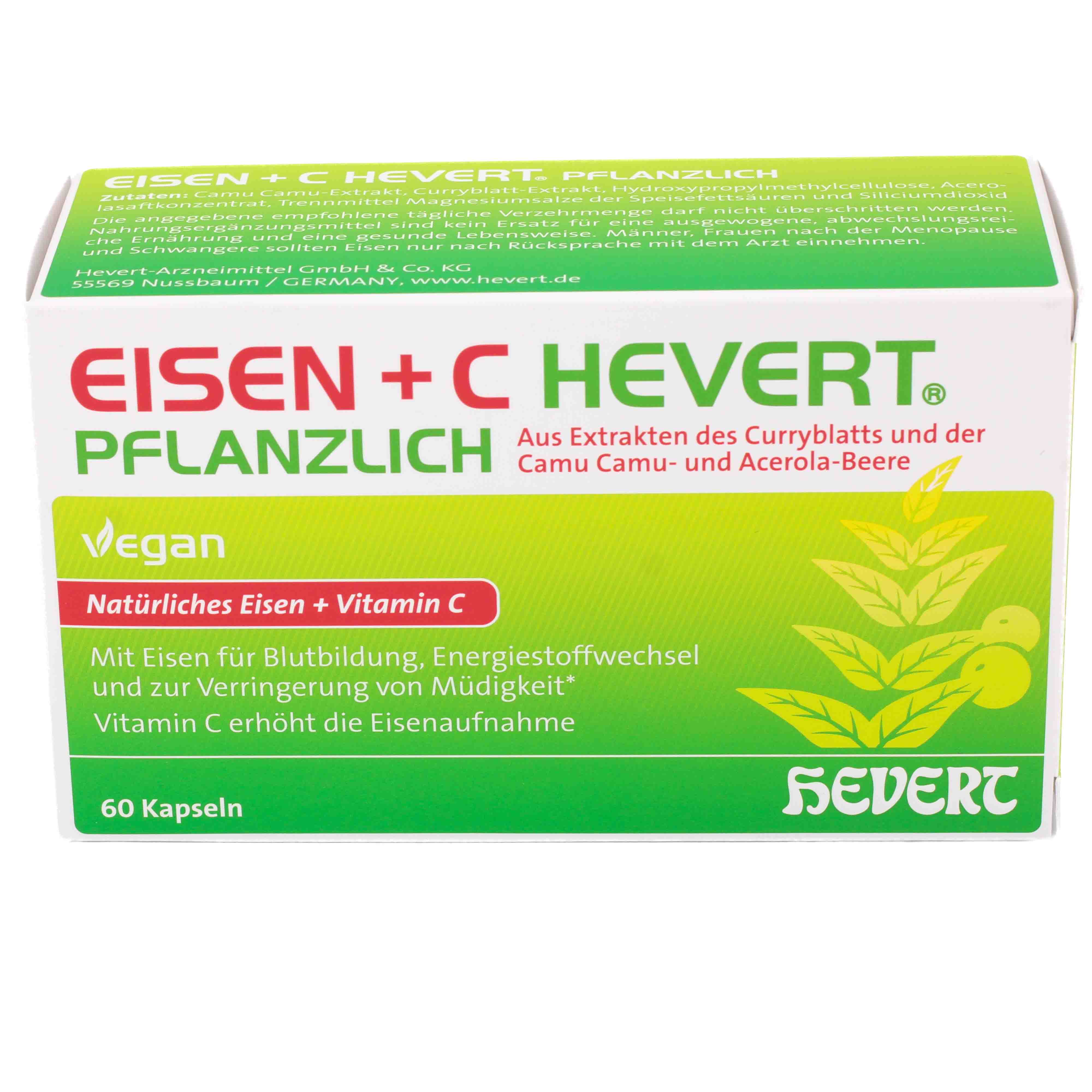 EISEN+C Hevert pflanzlich Kapseln