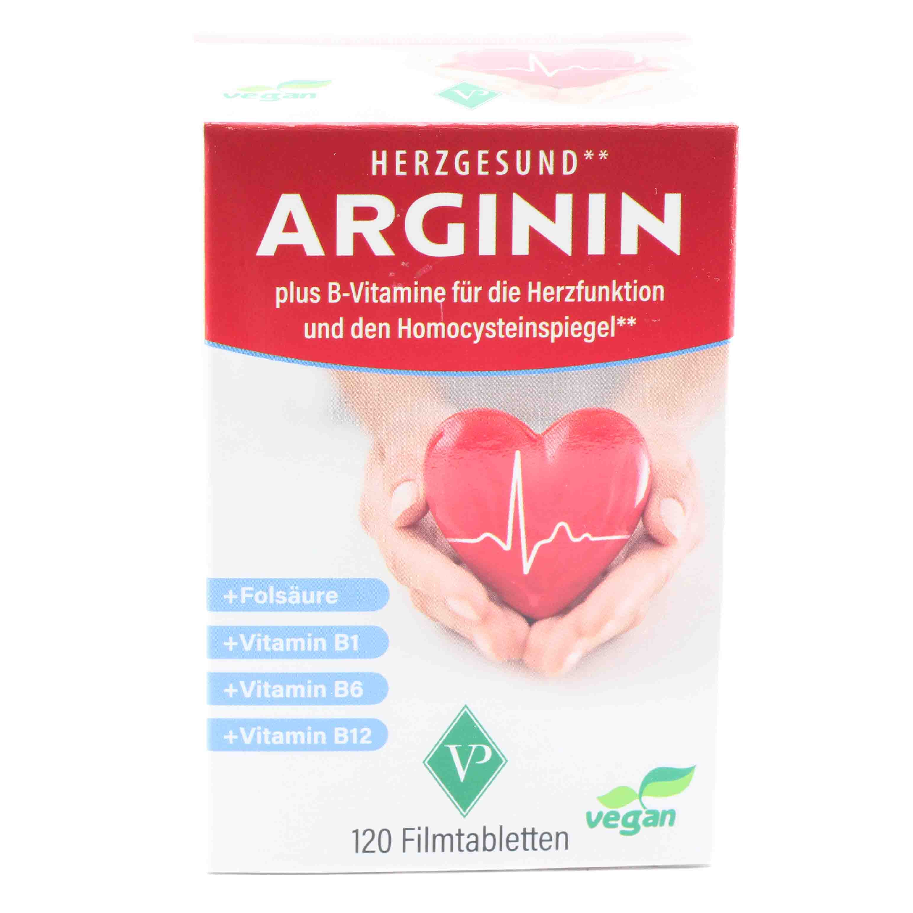 ARGININ HERZGESUND+Vit.B1+B6+B12+Folsäure Filmtab.