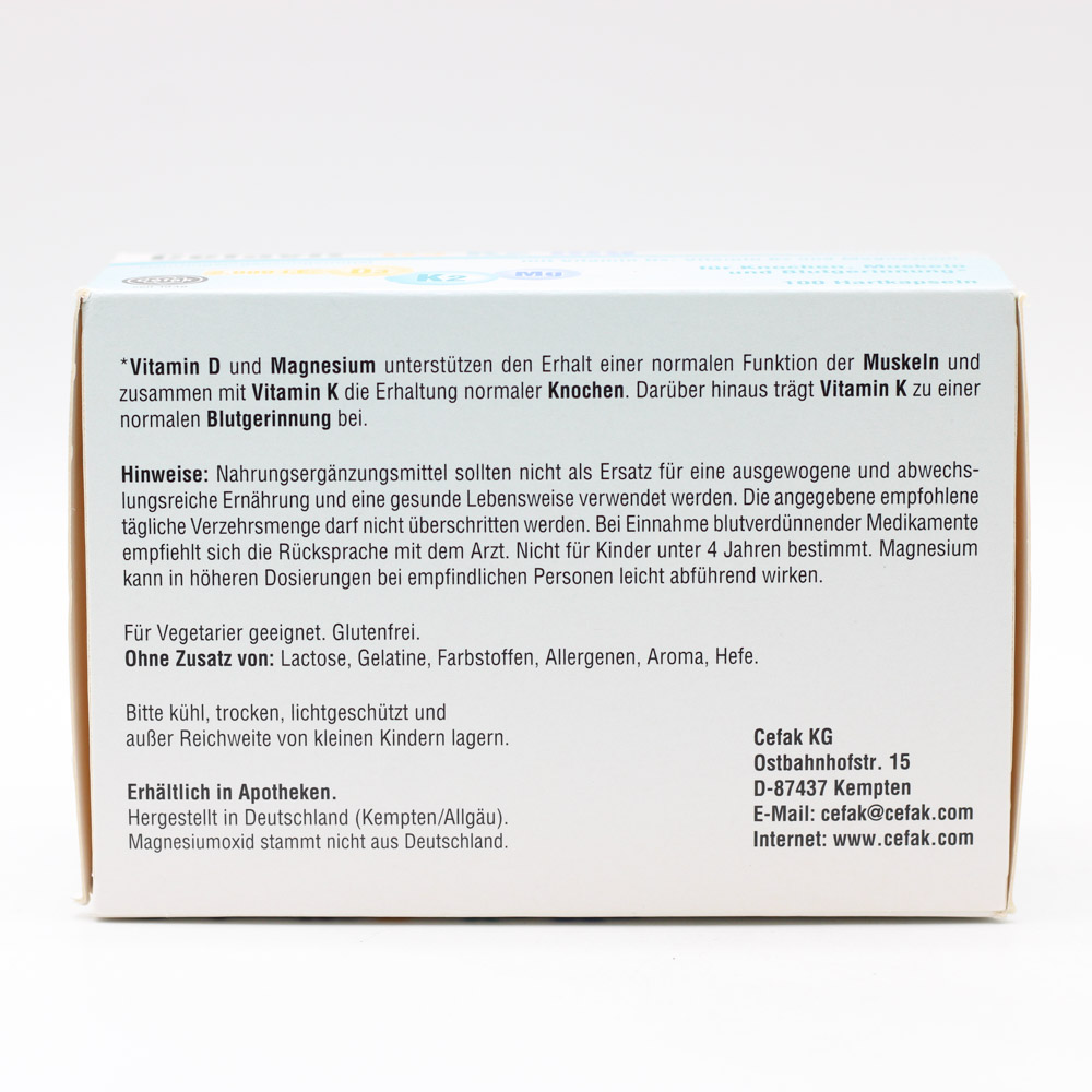 CEFAVIT D3 K2 Mg 2.000 I.E. Hartkapseln
