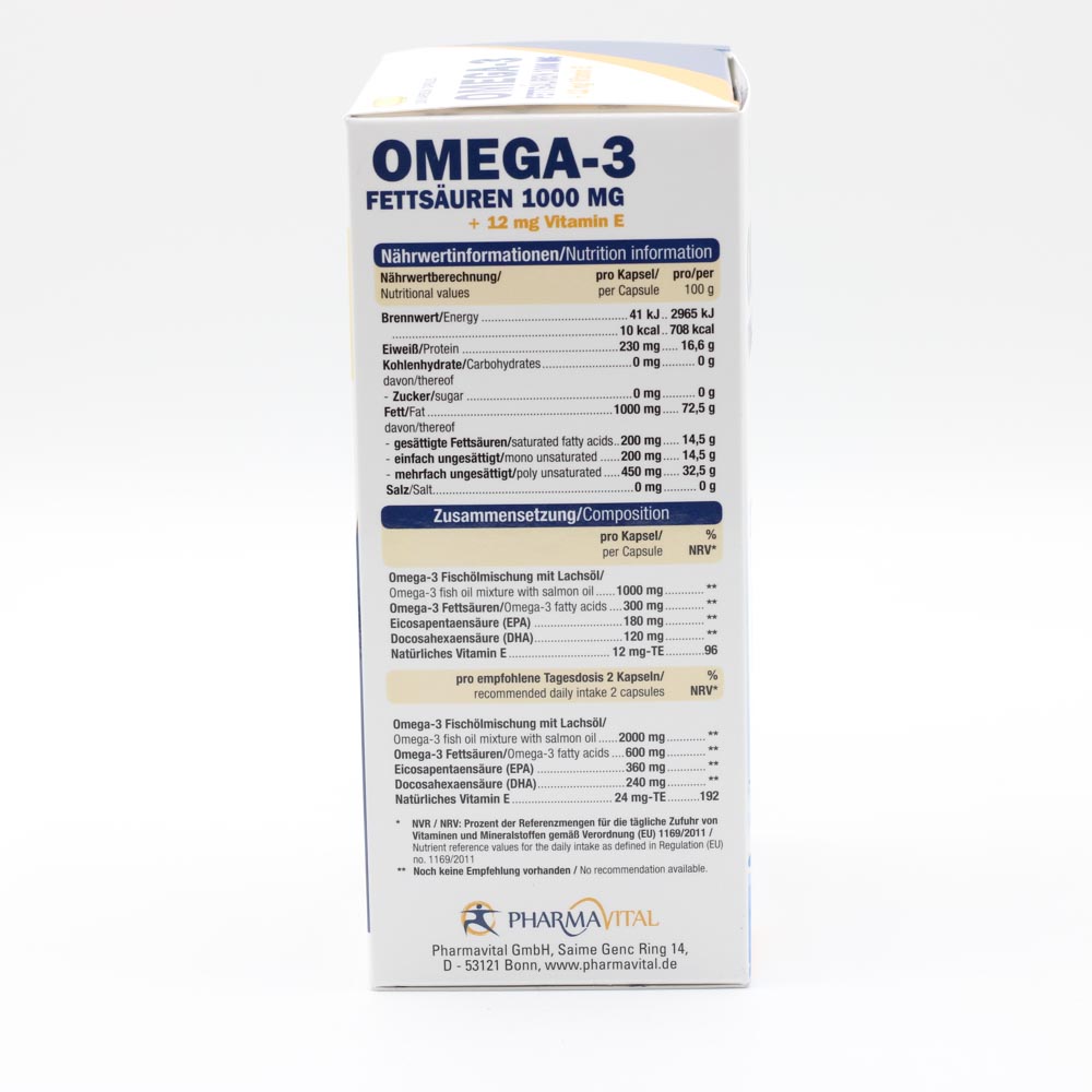 OMEGA-3 FETTSÄUREN 1000 mg+12 mg Vit.E Kapseln