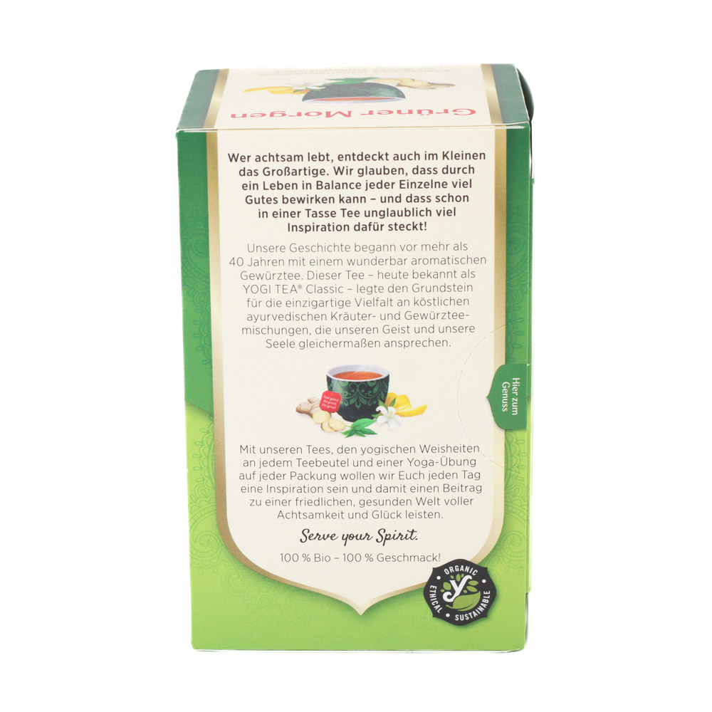 YOGI TEA Grüner Morgen Bio Filterbeutel