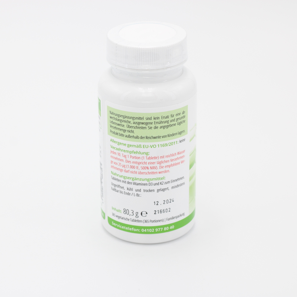 VITAMIN D3 10.000 I.E.+Natto K2 200 μg Tabletten