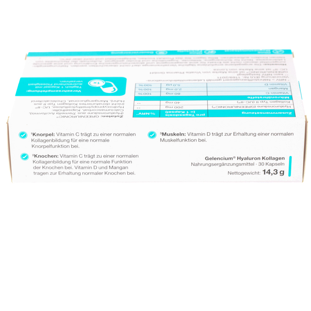 GELENCIUM Hyaluron Kollagen hochdos.Vitamin C Kps.