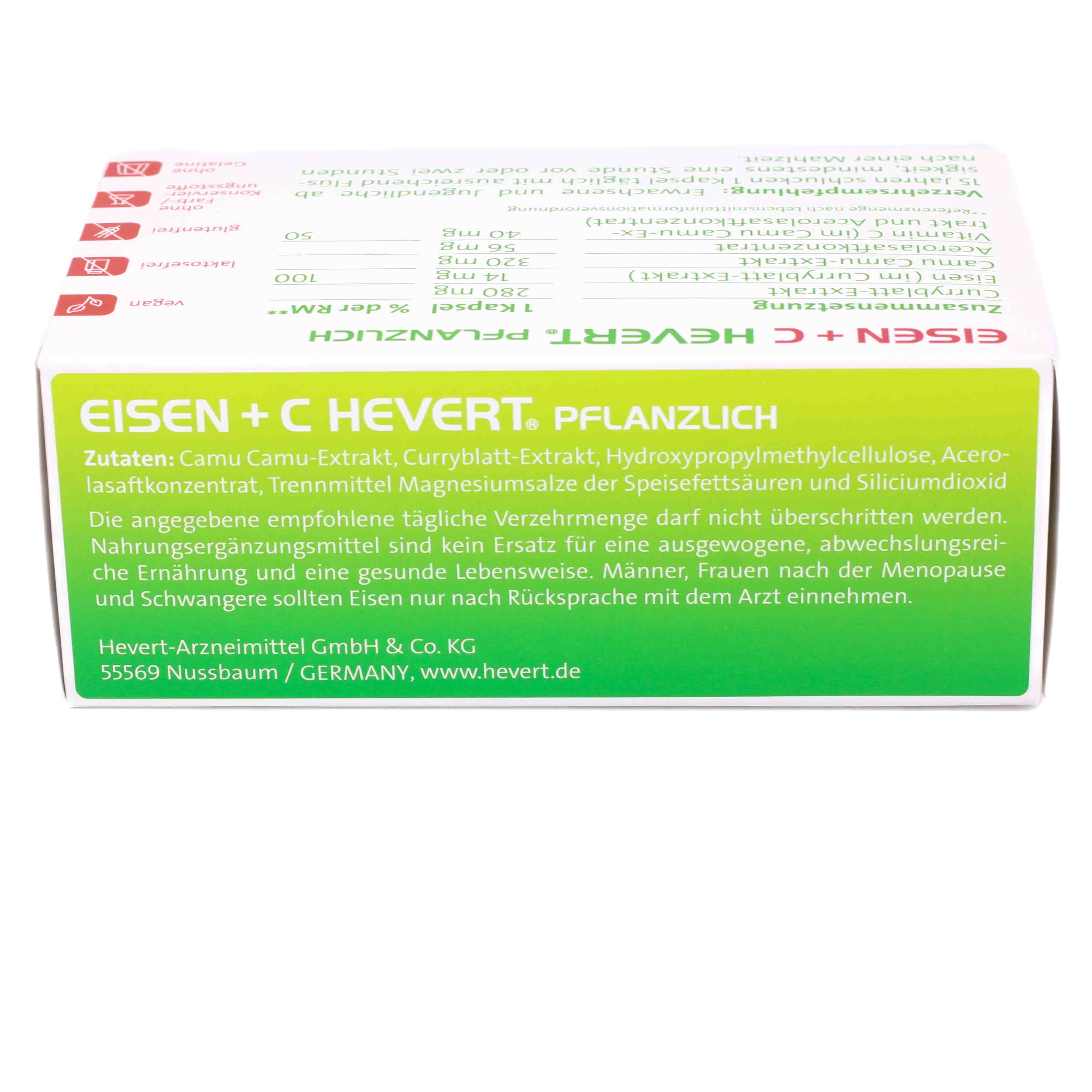 EISEN+C Hevert pflanzlich Kapseln
