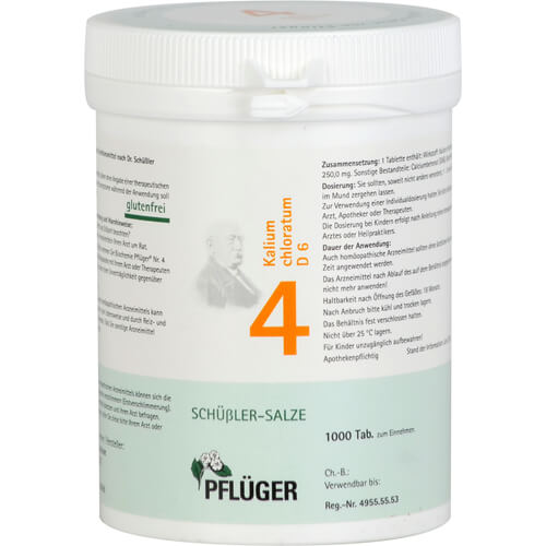 BIOCHEMIE Pflüger 4 Kalium chloratum D 6 Tabletten