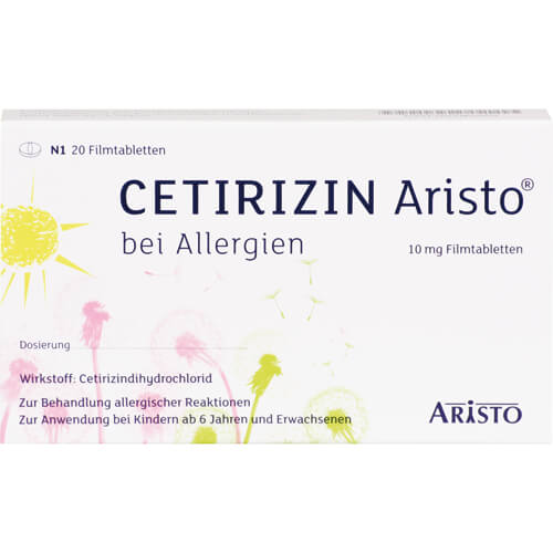 CETIRIZIN Aristo bei Allergien 10 mg Filmtabletten