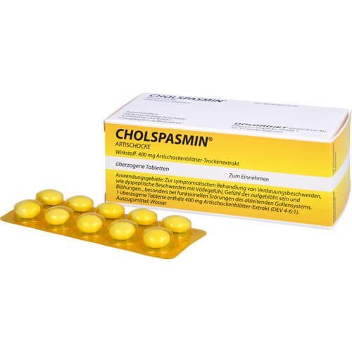 CHOLSPASMIN Artischocke überzogene Tabletten