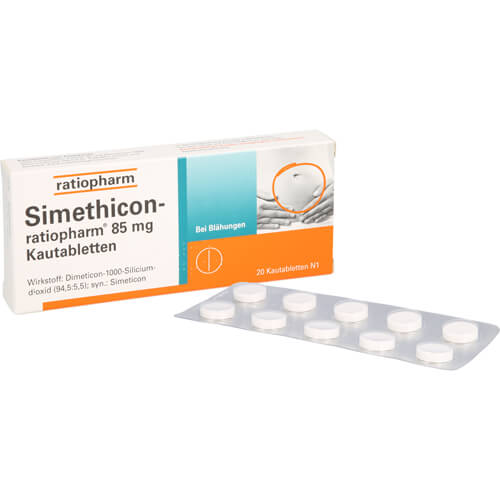 SIMETHICON-ratiopharm 85 mg Kautabletten