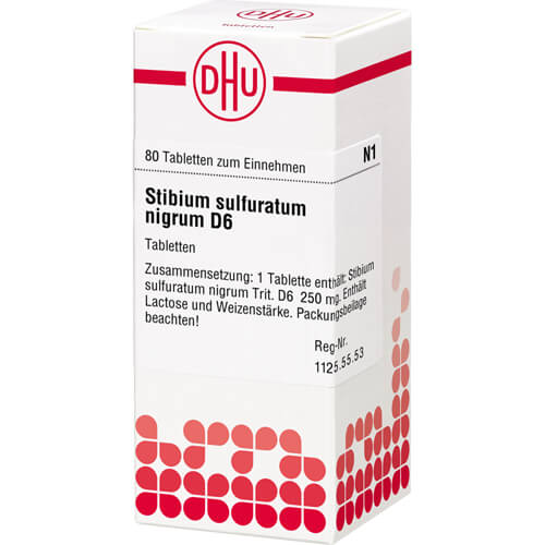 STIBIUM SULFURATUM NIGRUM D 6 Tabletten