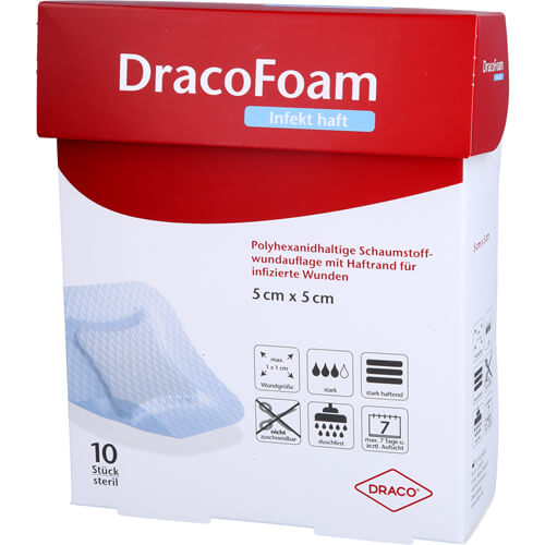 DRACOFOAM Infekt haft Schaumst.Wundauf.5x5 cm