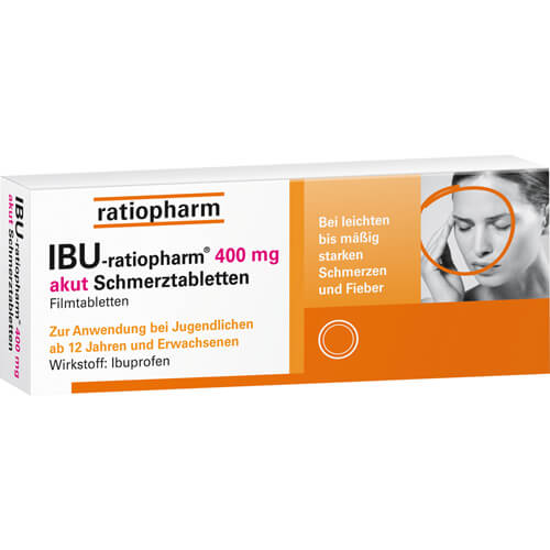 IBU-RATIOPHARM 400 mg akut Schmerztbl.Filmtabl.